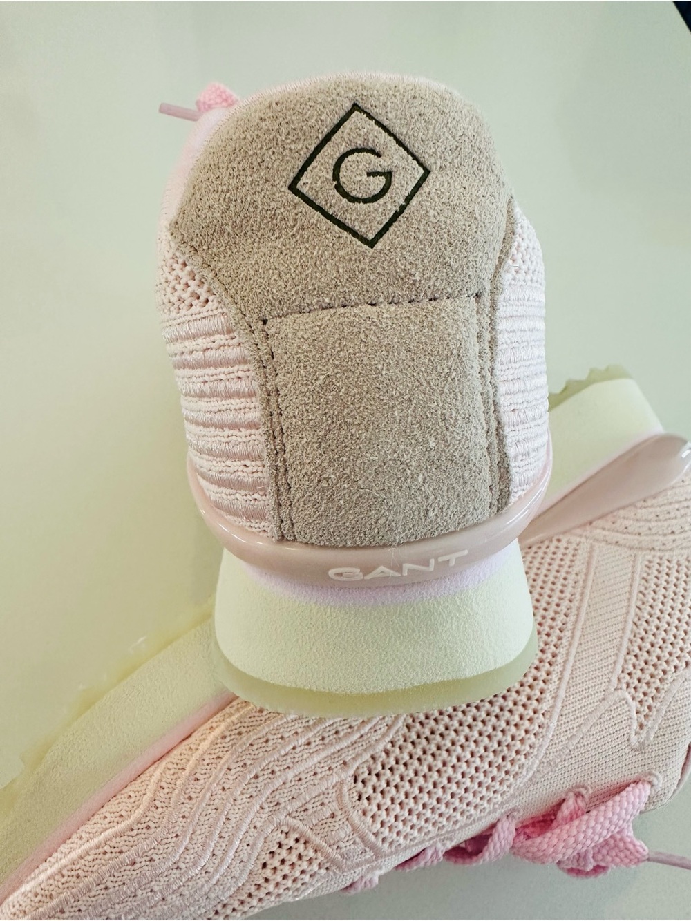 Gant Women’s Knit Lace-Up Sneakers - Light Pink NWOT - Picture 6 of 7